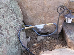 Natural Gas Hook installation_of_Gas firepit in Longmont Colorado